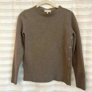 BENEDETTA B. Soft Merino Wool and Cashmere Women’s Sweater Light Brown Size S